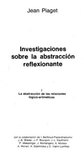 book Investigaciones sobre la abstracción reflexionante I y II