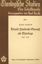 book David Friedrich Strauss als Theologe, 1839-1939