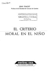 book El criterio moral en el nino