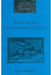 book Aristotle on Meaning and Essence