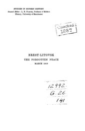 book Brest-Litovsk: The Forgotten Peace, March 1918