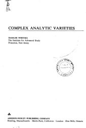 book Complex analytic varieties