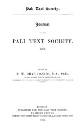 book Journal of the Pali Text Society