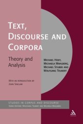 book Text, Discourse and Corpora: Theory and Analysis