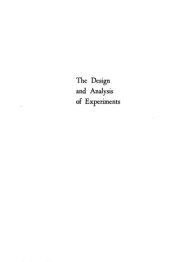 book Design and Analysis of Experiments