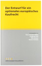 book Der Entwurf für ein optionales europäisches Kaufrecht