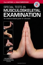 book Special tests in musculoskeletal examination : an evidence-based guide for clinicians