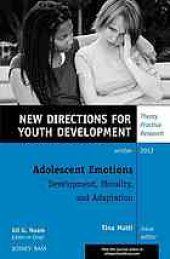 book Adolescent emotions : development, morality, and adaptation