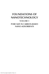 book Foundations of Nanotechnology, Volume One: Pore Size in Carbon-Based Nano-Adsorbents