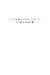 book Studies in Hindu Law and Dharmaśāstra