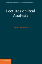 book Lectures on real analysis