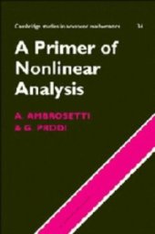 book A primer of nonlinear analysis