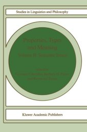 book Properties, Types and Meaning: Volume II: Semantic Issues