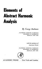 book Elements of abstract harmonic analysis