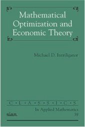 book Mathematical optimization and economic theory