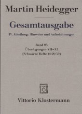 book Überlegungen VII-XI (Schwarze Hefte 1938/39)