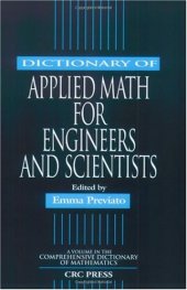 book Dictionary of Applied Math for Engineers and Scientists