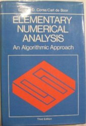 book Elementary Numerical Analysis An Algorithmic Approach