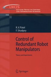 book Control of redundant robot manipulators: theory and experiments