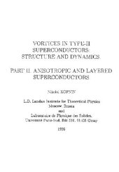 book Vortices. Anisotropic and Layerd Superconductors