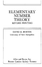 book Elementary Number Theory