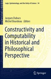 book Constructivity and Computability in Historical and Philosophical Perspective