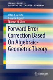 book Forward Error Correction Based On Algebraic-Geometric Theory