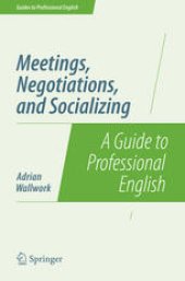 book Meetings, Negotiations, and Socializing: A Guide to Professional English