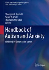 book Handbook of Autism and Anxiety