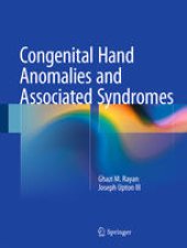 book Congenital Hand Anomalies and Associated Syndromes