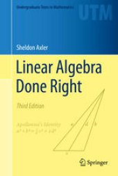 book Linear Algebra Done Right