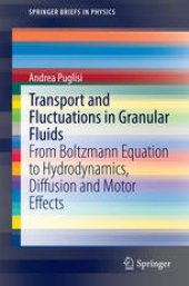 book Transport and Fluctuations in Granular Fluids: From Boltzmann Equation to Hydrodynamics, Diffusion and Motor Effects