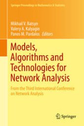 book Models, Algorithms and Technologies for Network Analysis: From the Third International Conference on Network Analysis