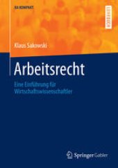 book Arbeitsrecht: Eine Einführung für Wirtschaftswissenschaftler