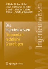 book Das Ingenieurwissen: Ökonomisch-rechtliche Grundlagen