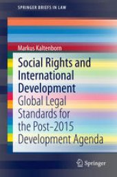 book Social Rights and International Development: Global Legal Standards for the Post-2015 Development Agenda