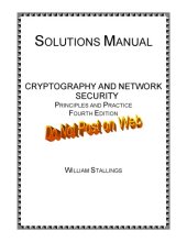 book solution manual cryptography and network security