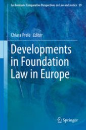 book Developments in Foundation Law in Europe