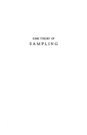 book Some Theory of Sampling