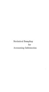 book Statistical Sampling for Accounting Information