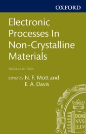 book Electronic Processes in Non-Crystalline Materials