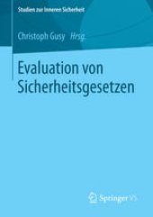 book Evaluation von Sicherheitsgesetzen