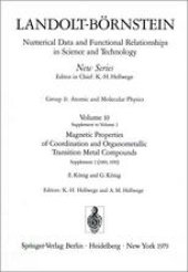 book Magnetic Properties of Coordination and Organometallic Transition Metal Compounds