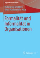 book Formalität und Informalität in Organisationen