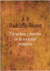 book Estructura y función en la sociedad primitiva