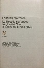 book La filosofia nell'epoca tragica dei Greci - Scritti dal 1870 al 1873