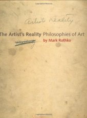 book The Artist’s Reality: Philosophies of Art