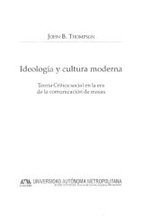 book Ideología y cultura moderna: Teoría crítica en la era de la comunicación de masas