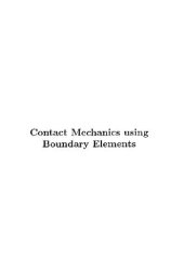 book Contact mechanics using boundary elements