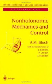 book Nonholonomic Mechanics and Control